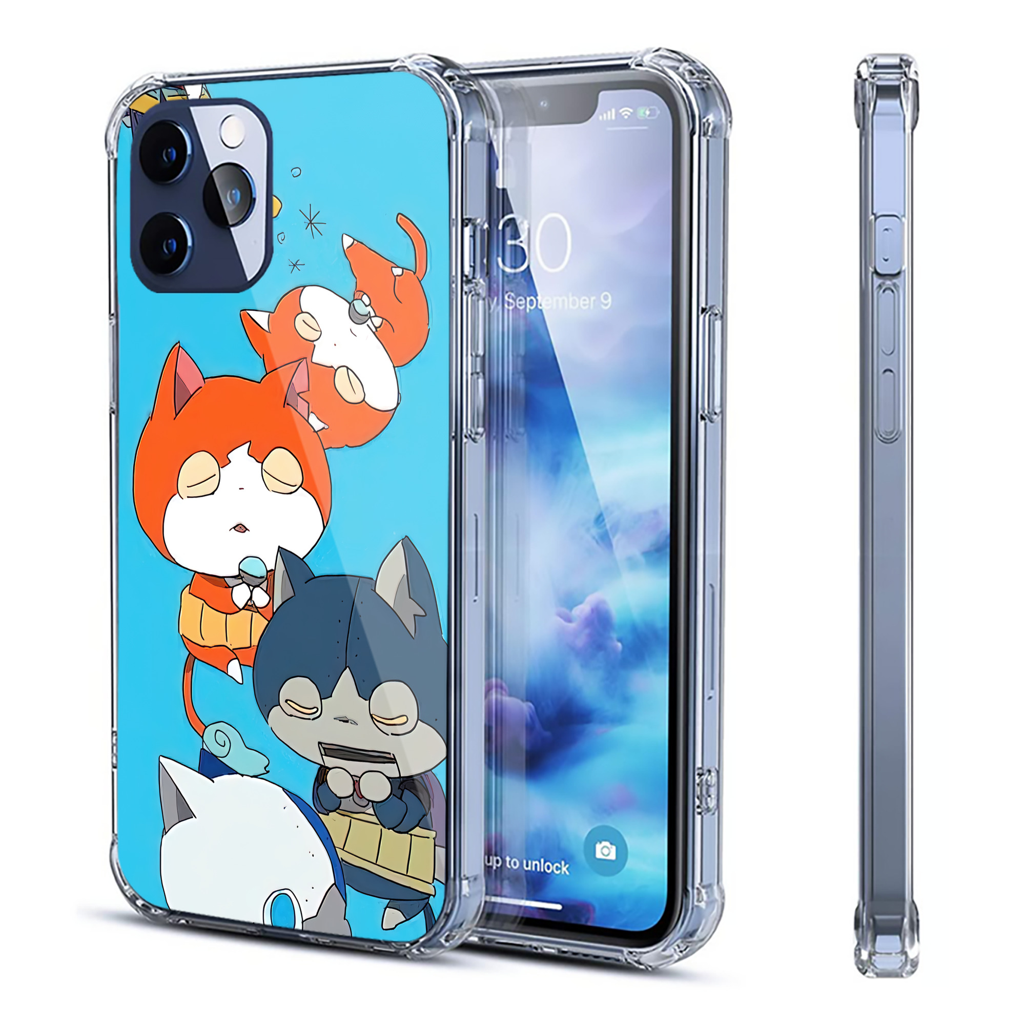 （画像用） 妖怪ウォッチ Yo-kai Watch 【iPhone 12シリーズ対応】透明スマホケース（クリアソフトケース）